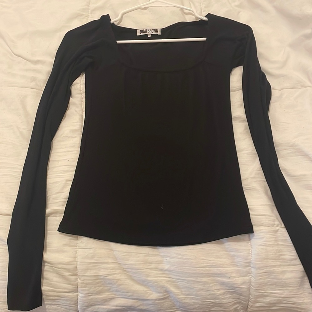 Joah Brown square neck long sleeve